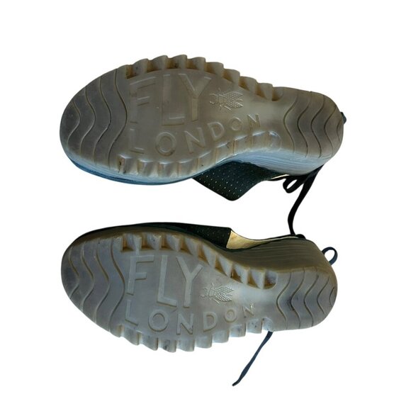 Fly London Peep Toe Lace Up Wedge Sandals Nubuck Suede Size 36 5.5 Women's - Picture 11 of 12